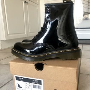 Dr. Martens Patent Leather Lace Up Boots
